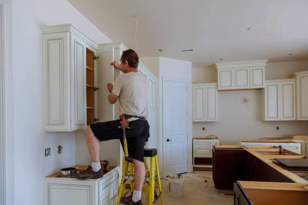 Kitchen island installation in Gibson Island by JMT Kitchen Cabinet